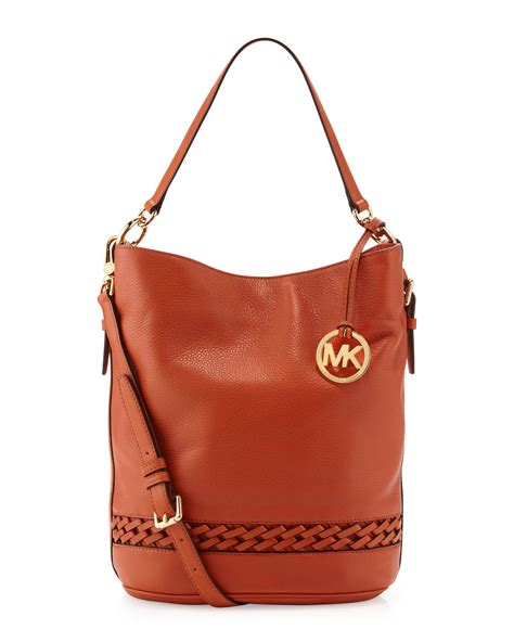 brown and orange michael kors bag|burnt orange Michael Kors purse.